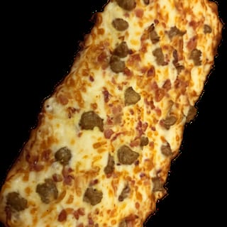 Bacon Sausage Egg and Cheese Flatbread